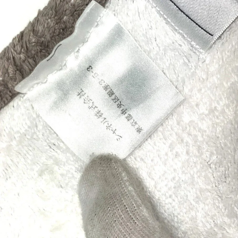 CHANEL Logo Stripe CC CC Mark Bath towel Interior Throw towel Gray Based/White
